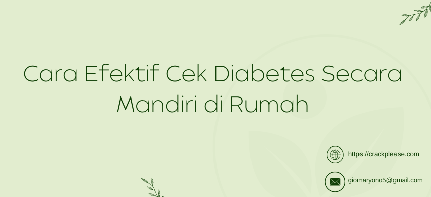 Cara Efektif Cek Diabetes Secara Mandiri di Rumah